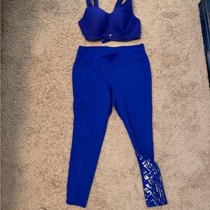 Livi Active Blue Sports Bra and Leggings Set